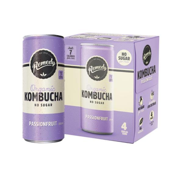 Kombucha Organic Drinks Passionfruit 4x250ml