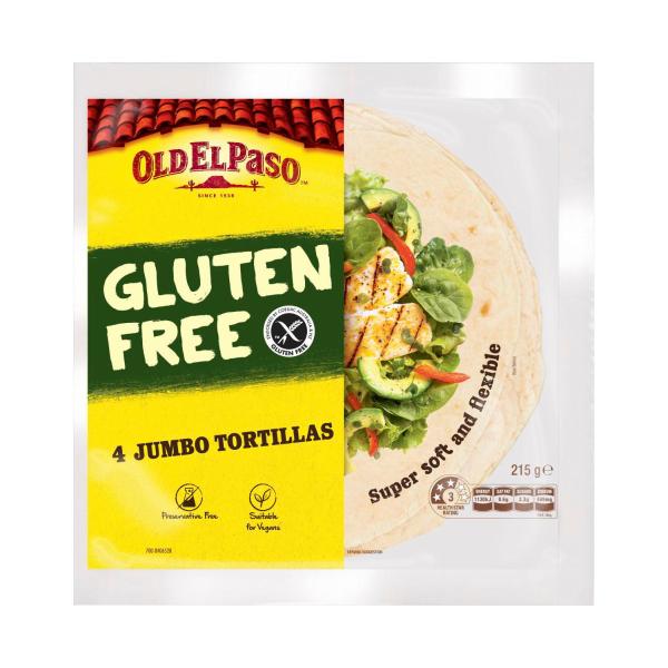 Gluten Free Jumbo Tortillas Burrito 4 Pack