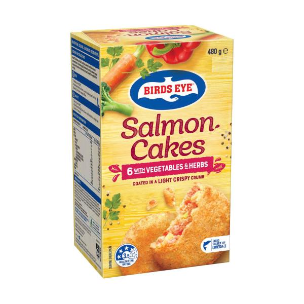 Frozen Salmon Cakes With Vegetables & Herbs 6 Pack