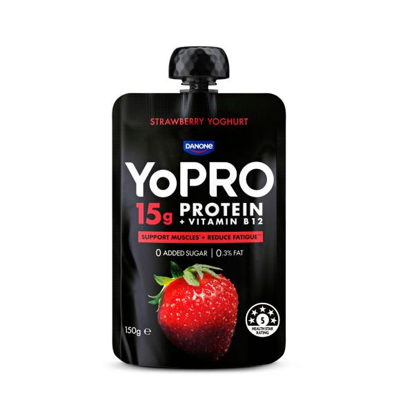 High Protein Yoghurt Pouch No Added Sugar Strawberry