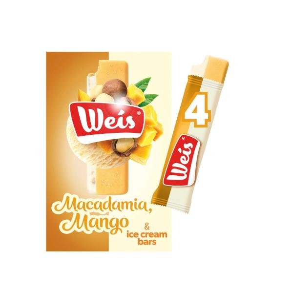 Macadamia, Mango & Ice Cream Bars 4 Pack