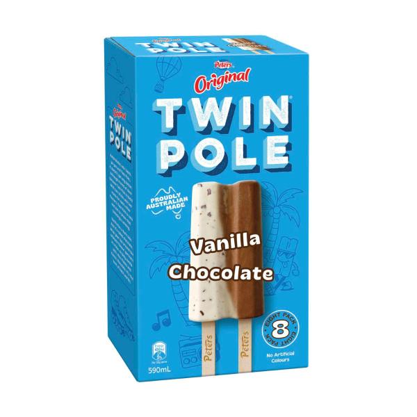 Original Twin Pole Vanilla Chocolate Ice Cream 8 Pack