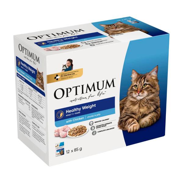 1 + Weight Control Wet Cat Food With Chicken Chunks In Jelly 12x85g Pouches