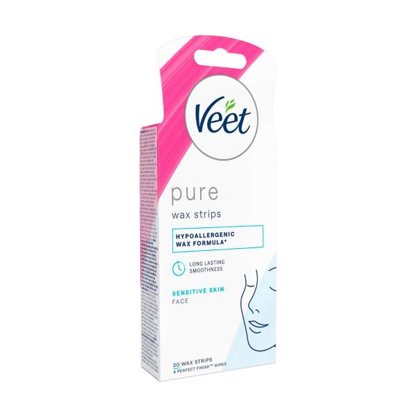 Pure Hair Removal Cold Face Wax Strips For Sensitive Skin