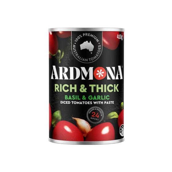Rich & Thick Tomatoes With Garlic & Basil