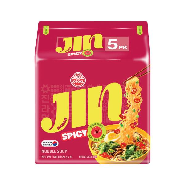 Jin Ramen Spicy Instant Noodles 5x120g