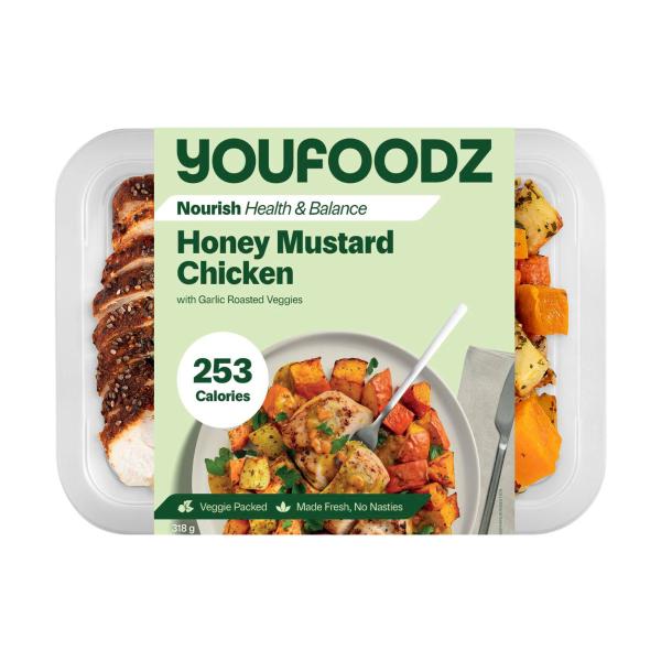 Nourish Honey Mustard Chicken With Garlic Veg