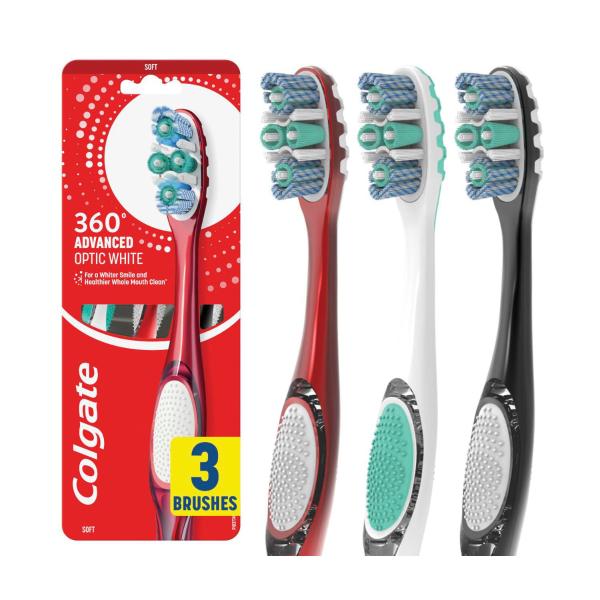 360 Advanced Optic White Toothbrush Soft