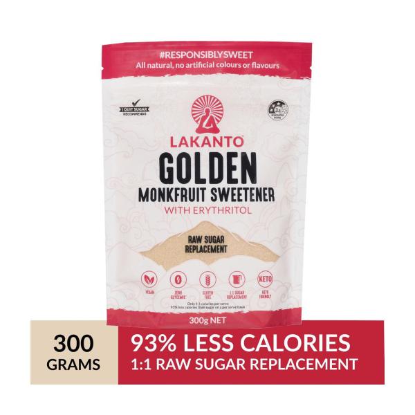 Golden Monkfruit Sweetener Raw Sugar Replacement