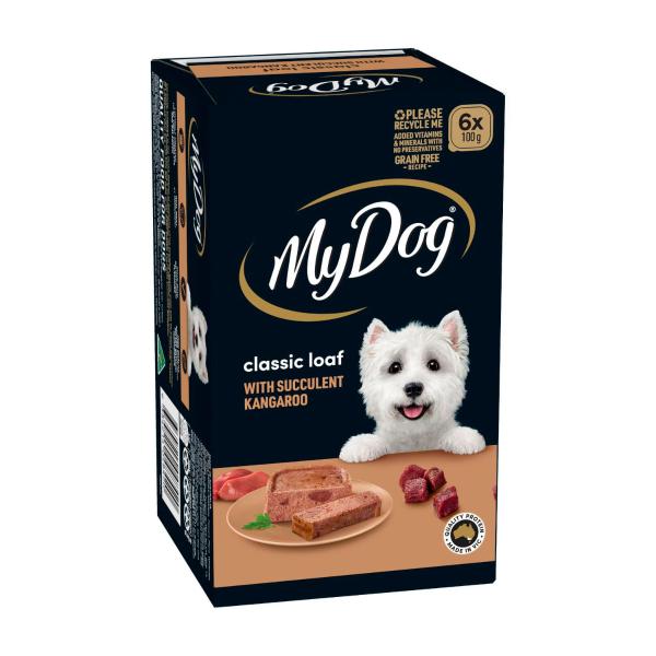 Adult Wet Dog Food Tasty Kangaroo Meaty Loaf 100g Trays