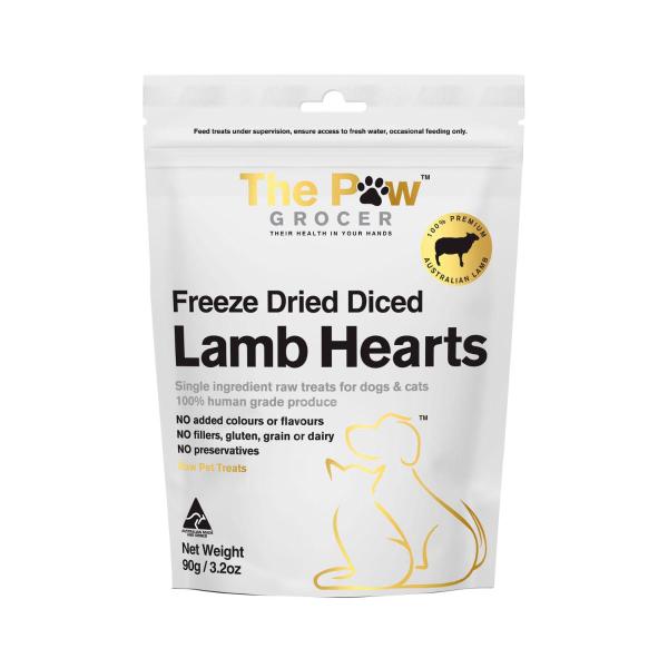 Freeze Dried Diced Lamb Hearts Dog Treat