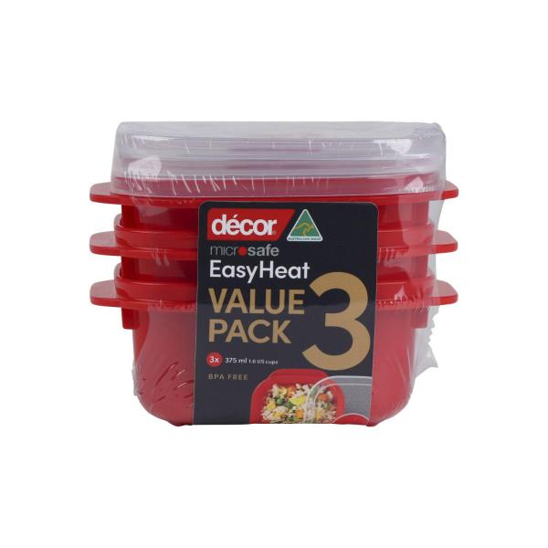 Microsafe Easy Heat Containers 375ml