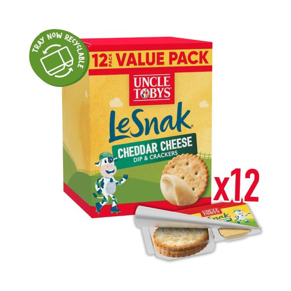 Le Snak Cheese Dip And Crackers Snack Cheddar Family Value Lunchbox