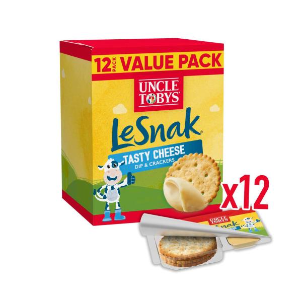 Le Snak Tasty Cheese Value Pack Dip & Crackers School Lunchbox Snacks