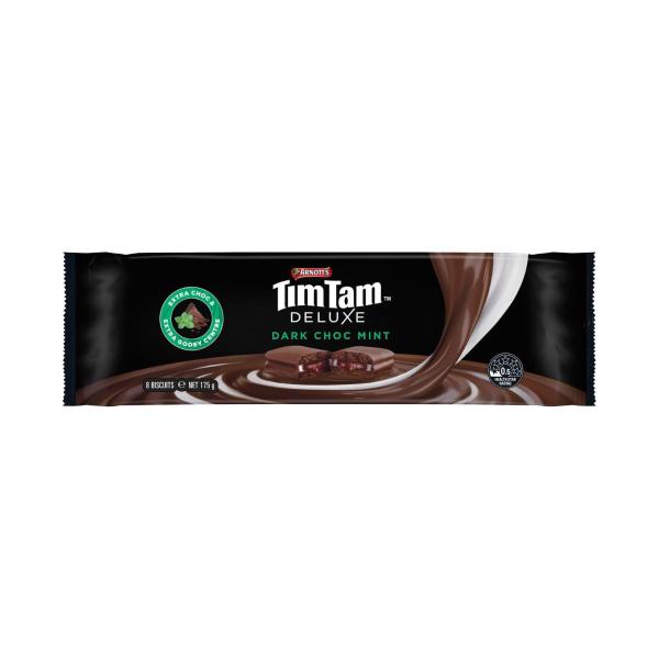 Tim Tam Deluxe Chocolate Biscuits Dark Dark Mint