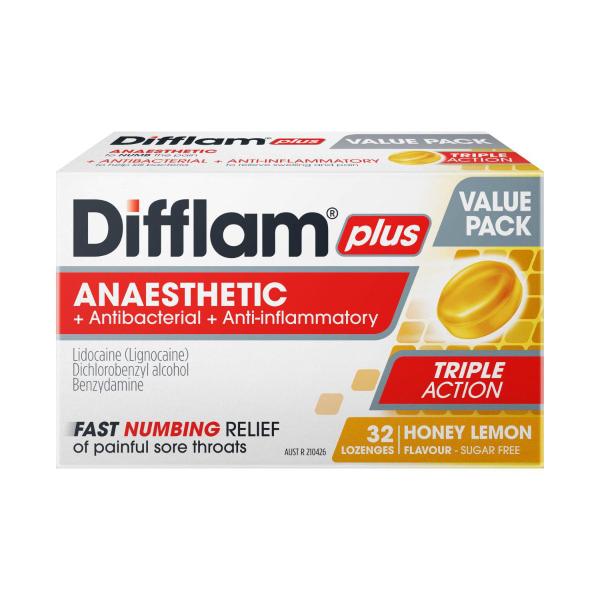Plus Lozengers Anaesthetic Honey & Lemon