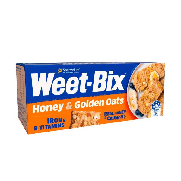 Weet-bix Honey & Golden Oats Breakfast Cereal