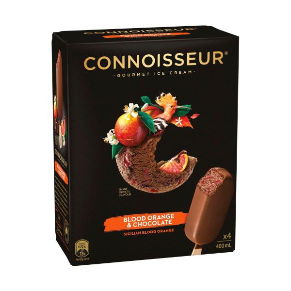Sicilian Blood Orange & Chocolate Ice Cream Sticks 4 Pack