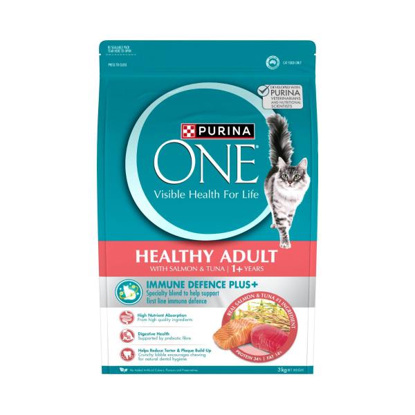 One Adult Healthy With Salmon & Tuna Dry Cat Food