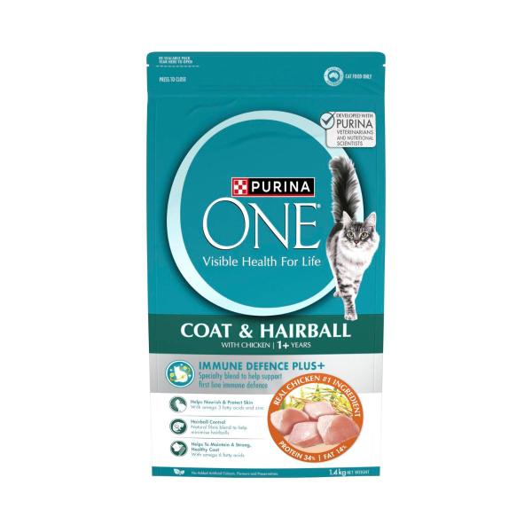One Adult Dry Cat Food Hairball Chicken