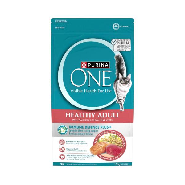 One Adult Dry Cat Food Healthy Salmon And Tuna