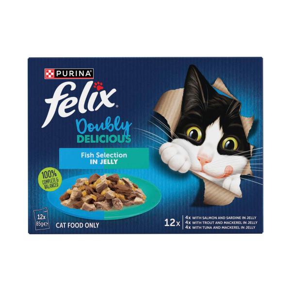 Doubly Delicious Fish Selection Cat Food 85g