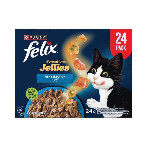 Adult Sensations Jellies Fish Selection Cat Food 85g