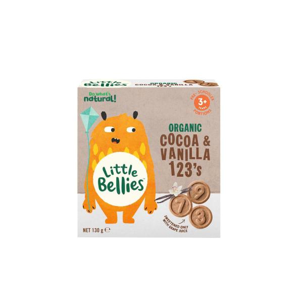 Organic Cocoa & Vanilla 123's Biscuits