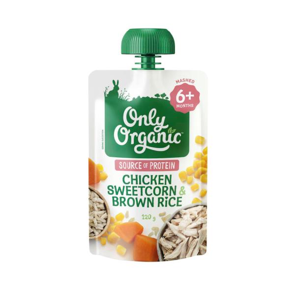 Chicken Sweetcorn & Brown Rice Baby Food Pouch 6+ Months