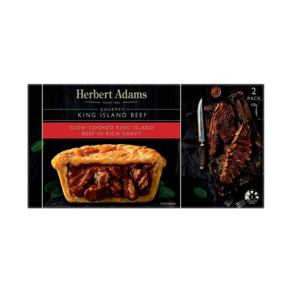 Frozen Gourmet King Island Beef In Rich Gravy Pie 2 Pack