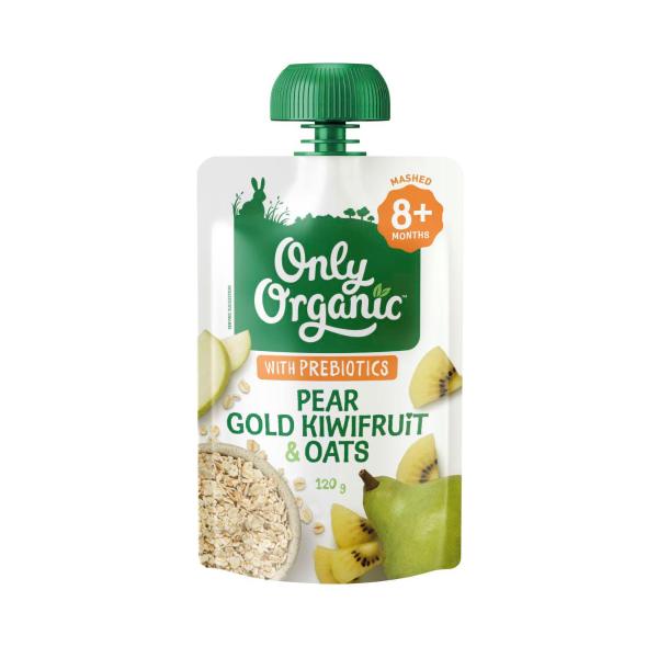 Pear Gold Kiwifruit & Oats Baby Food Pouch 8+ Months