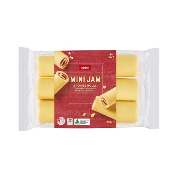 Mini Jam Sponge Rolls 6 Pack