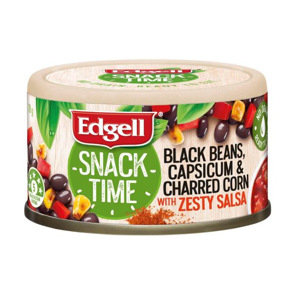 Snack Time Black Beans Capsicum & Charred Corn With Zesty Salsa