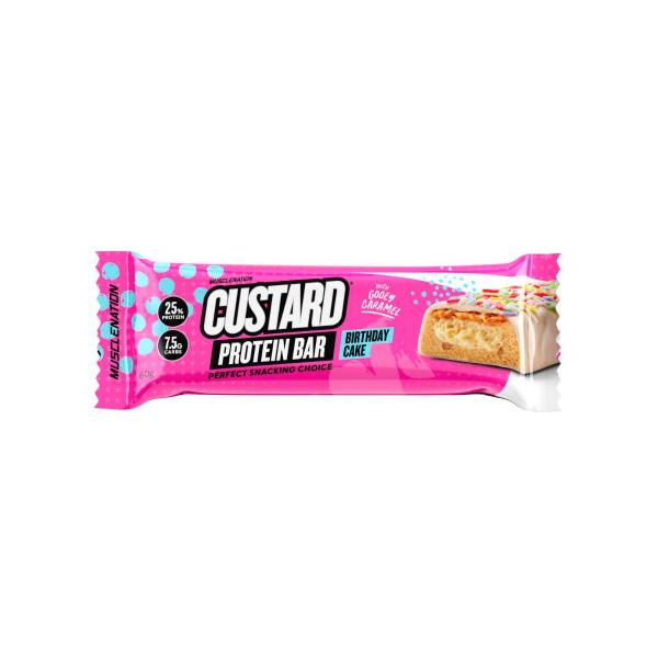 Custard Protein Bar Birthday Cake