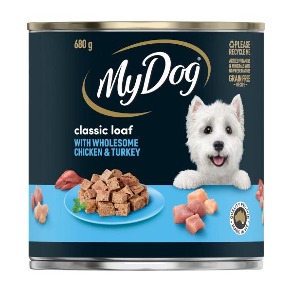 Adult Wet Dog Food Classic Loaf With Wholesome Chicken & Turkey 680g Can