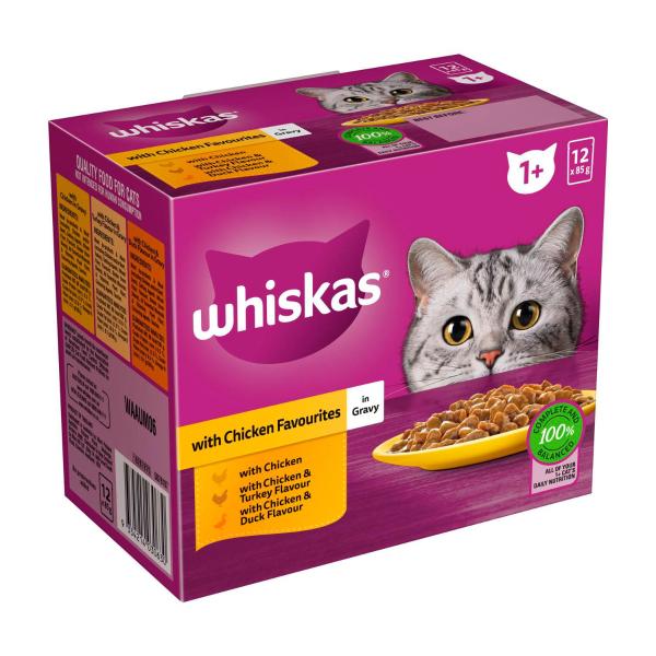Favourites Chicken In Gravy Cat Food 12x85g
