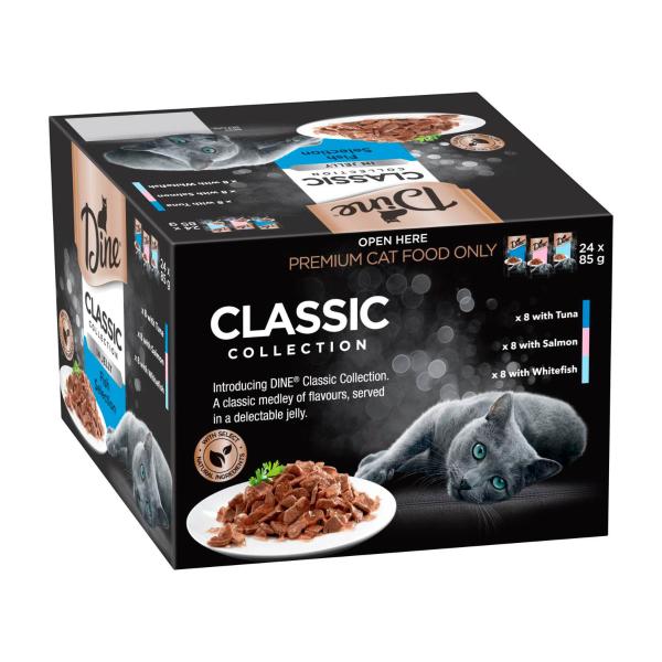 Classic Collections Pouch Cat Food Fish Selection In Jelly 24x85g