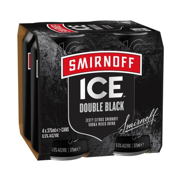 Ice Double Black Vodka Cans 375ml