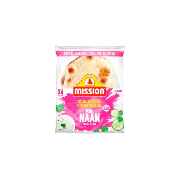 Mini Plain Naan 6 Pack