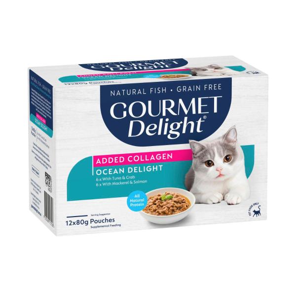 Multipack Ocean Delights Cat Food 12x80g