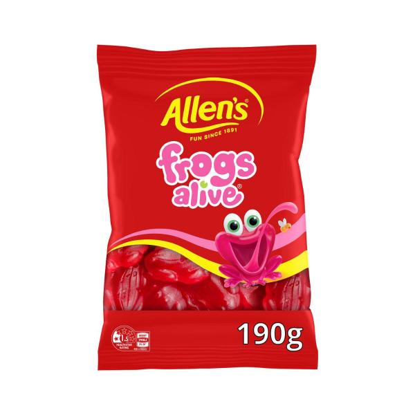 Lollies Red Frogs Alive Bag