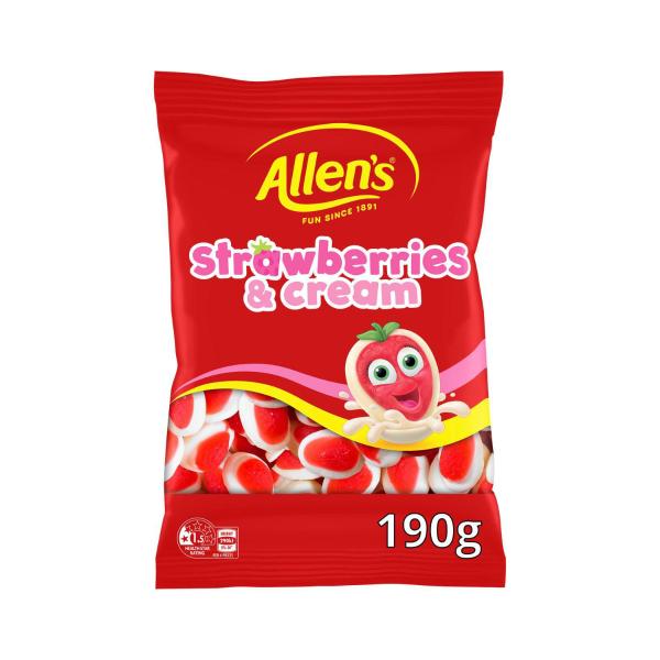 Lollies Strawberries And Cream Lolly Bag