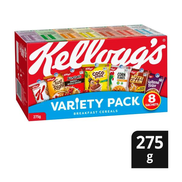 Variety Pack Assorted Breakfast Cereals Sachets 8 Pack