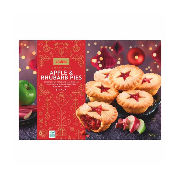 Christmas Apple & Rhubarb Pies 6 Pack
