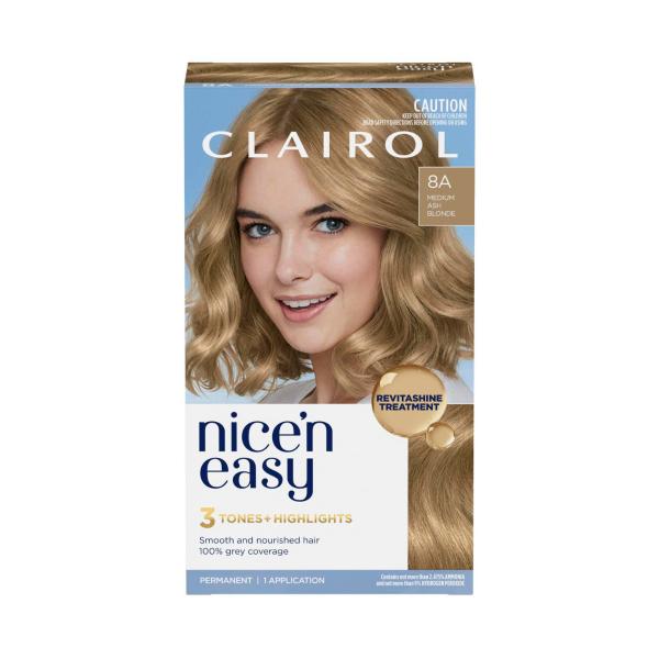 Nice 'n Easy 8a Natural Medium Ash Blonde Permanent Hair Colour