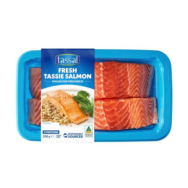 Fresh Tassie Salmon Portions Skin Off