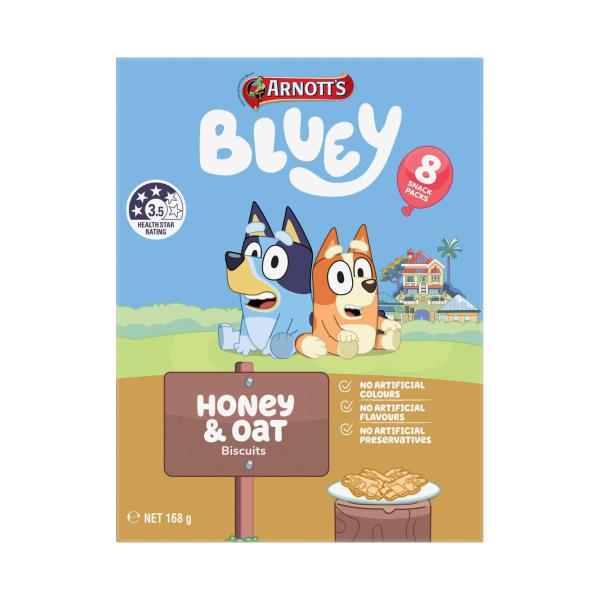 Multipack Bluey Honey Oat Biscuits