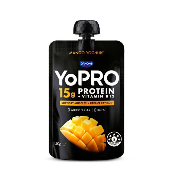 High Protein Yoghurt Pouch No Added Sugar Mango