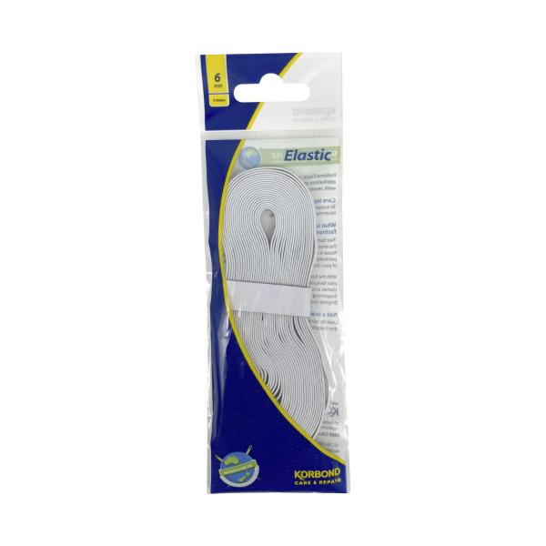 White Rayon Elastic 3m