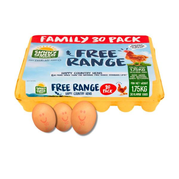 Free Range X-large Eggs 30 Pack